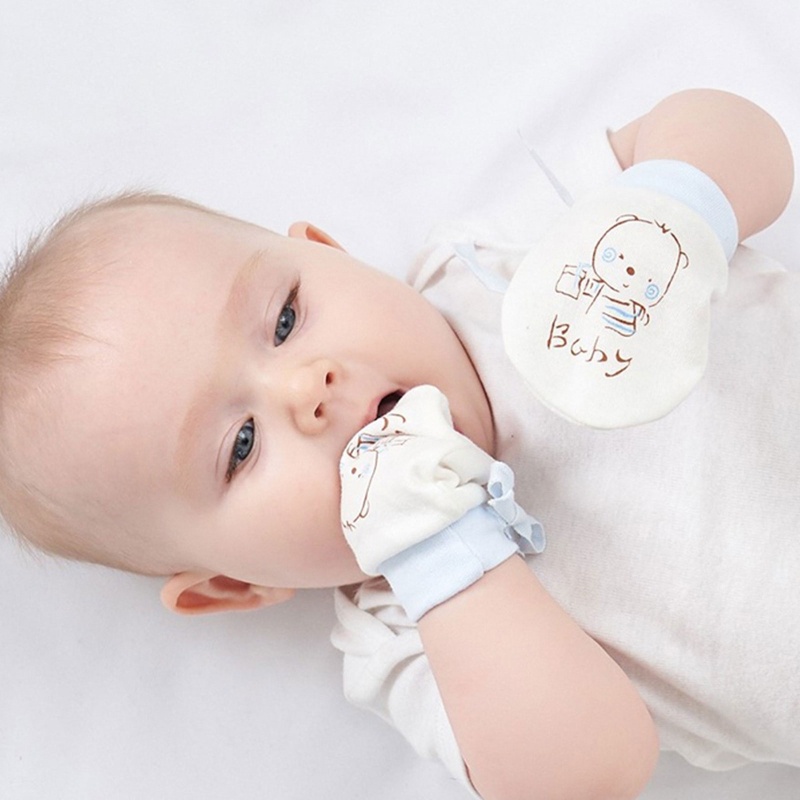 Set 20 Đôi Găng Tay Cotton Mềm Mại Chống Trầy Xước Bảo Vệ Mặt Cho Bé Sơ Sinh