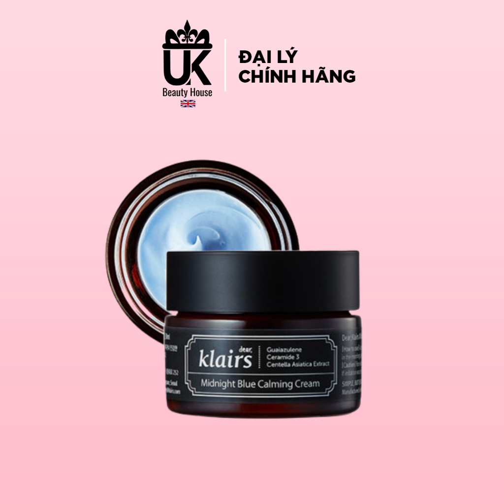 Kem dưỡng ẩm làm dịu và phục hồi da Klairs Midnight Blue Calming Cream 30ml