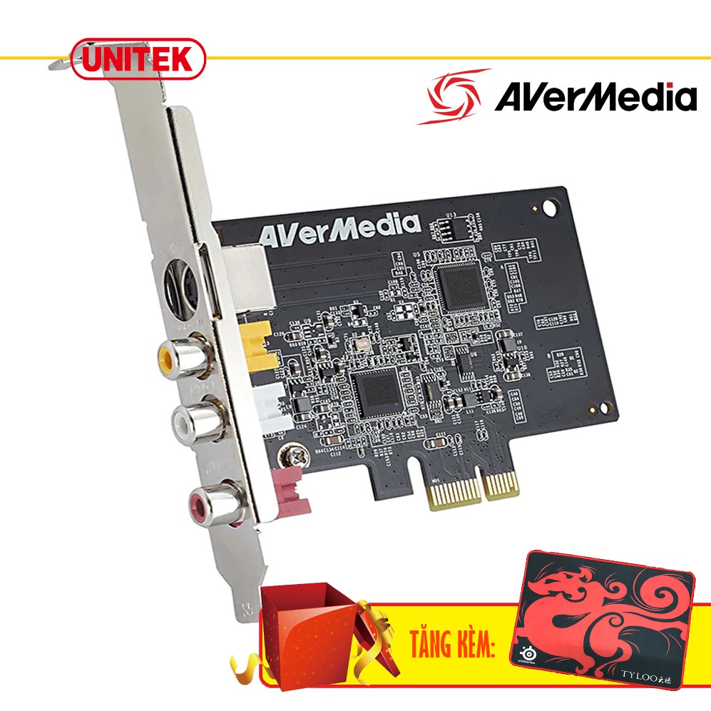 Card Chuyển Đổi PCI Ex sang AV, S-Video AVERMEDIA C725B Tặng Kèm Tấm Pad Chuột Cao Cấp