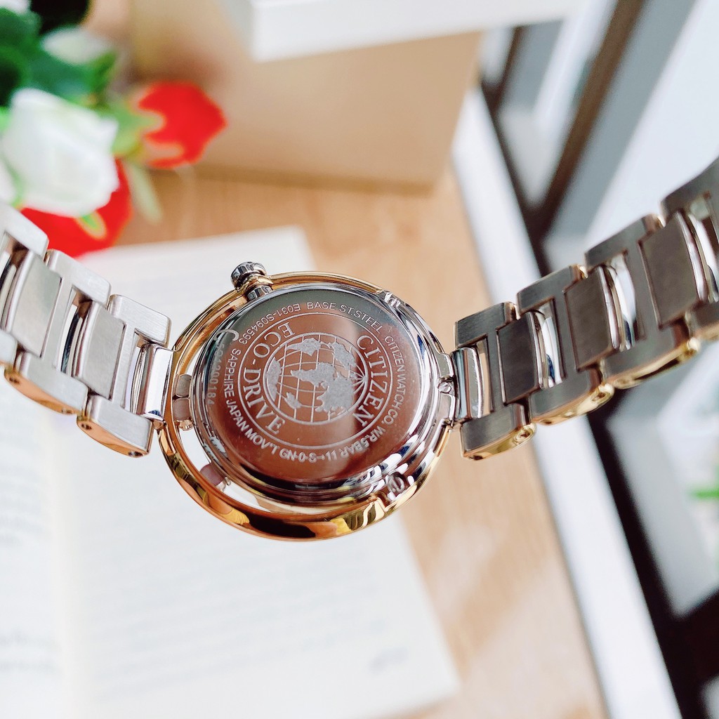 [INBOX TRẢ GIÁ] Đồng hồ nữ chính hãng Citizen Sunrise EM0324-58D - Máy pin năng lượng ánh sáng - Kính Sapphire