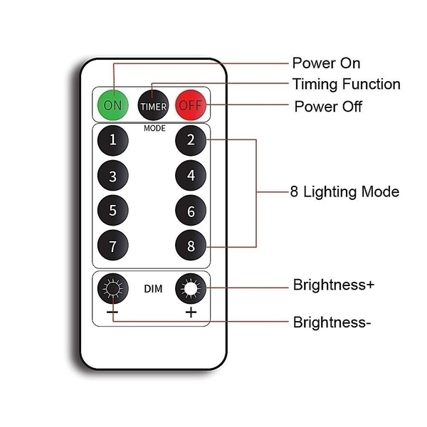 Dây đèn LED 3m trang trí rèm kèm điều khiển từ xa