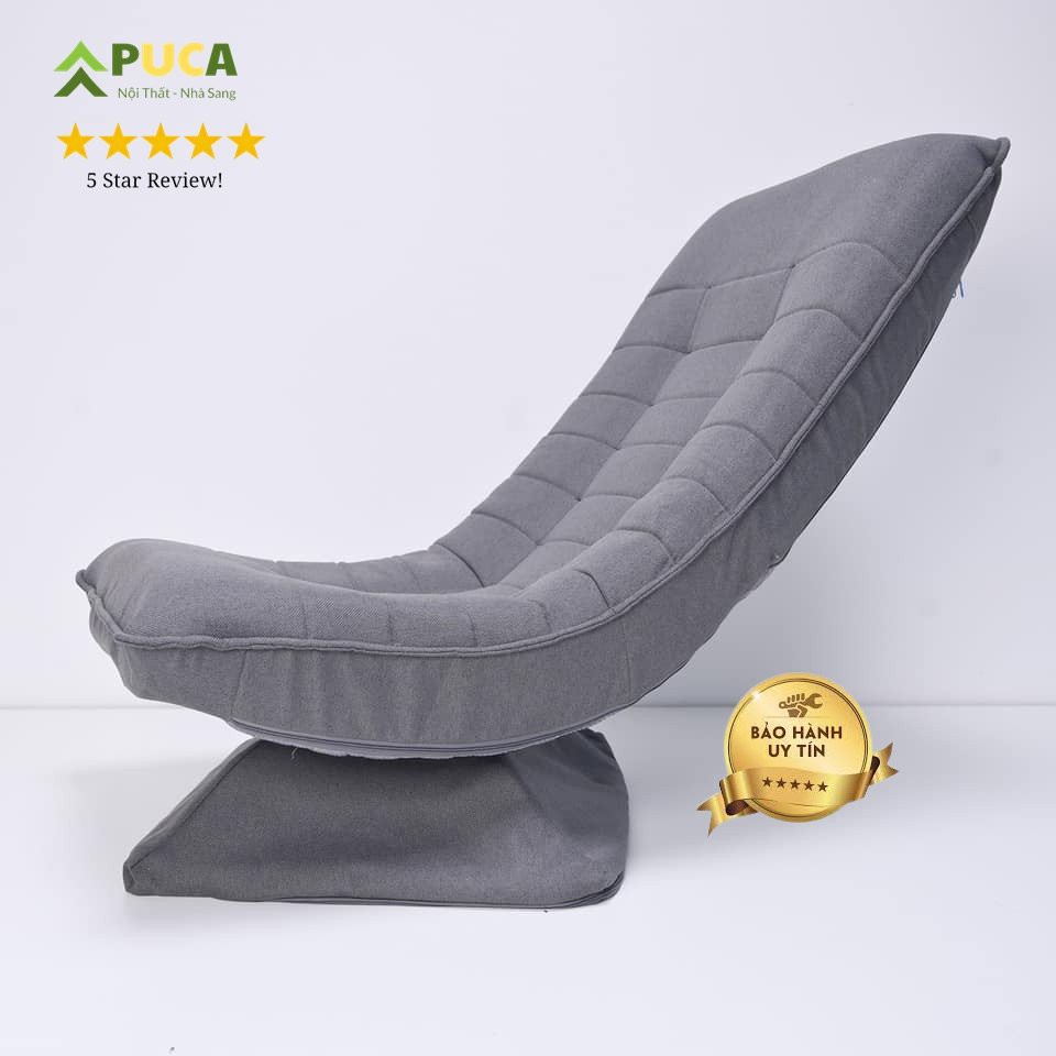 [𝐁𝐚̉𝐨 𝐡𝐚̀𝐧𝐡𝟏𝟐𝐭𝐡] Ghế lười xoay PUCA Decor phòng ngủ, đệm SOFA đơn Cao cấp dáng bệt tựa lưng, ngồi văn phòng ,