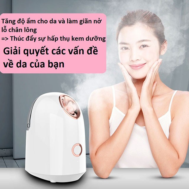 Máy xông mặt mini chính hãng, Máy xông hơi mặt chính hãng loại tốt sử dụng công nghệ nano giúp chăm sóc da mặt