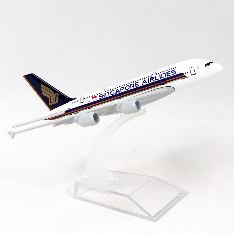 Mô Hình Máy Bay Singapore Airlines A380 16CM Chân Thật Cho Bé