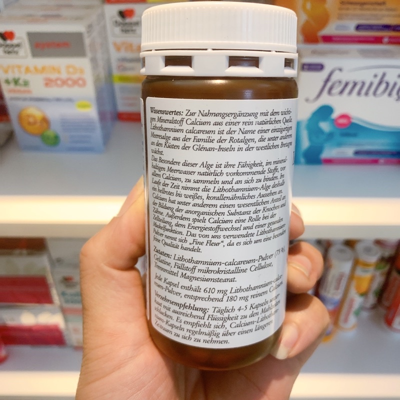 Viên Uống Calcium tảo biển đỏ Sanct Bernhard - Calcium Lithothamnium - 120 viên