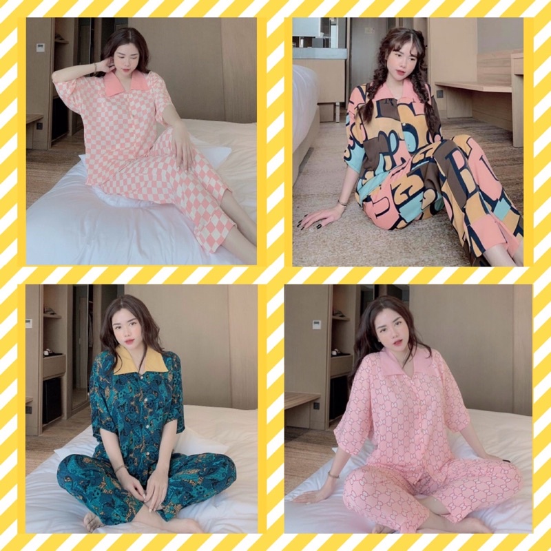 Bộ lụa mango cổ nhọn cánh dơi🎀 HỖ TRỢ MIỄN PHÍ SHIP🎀