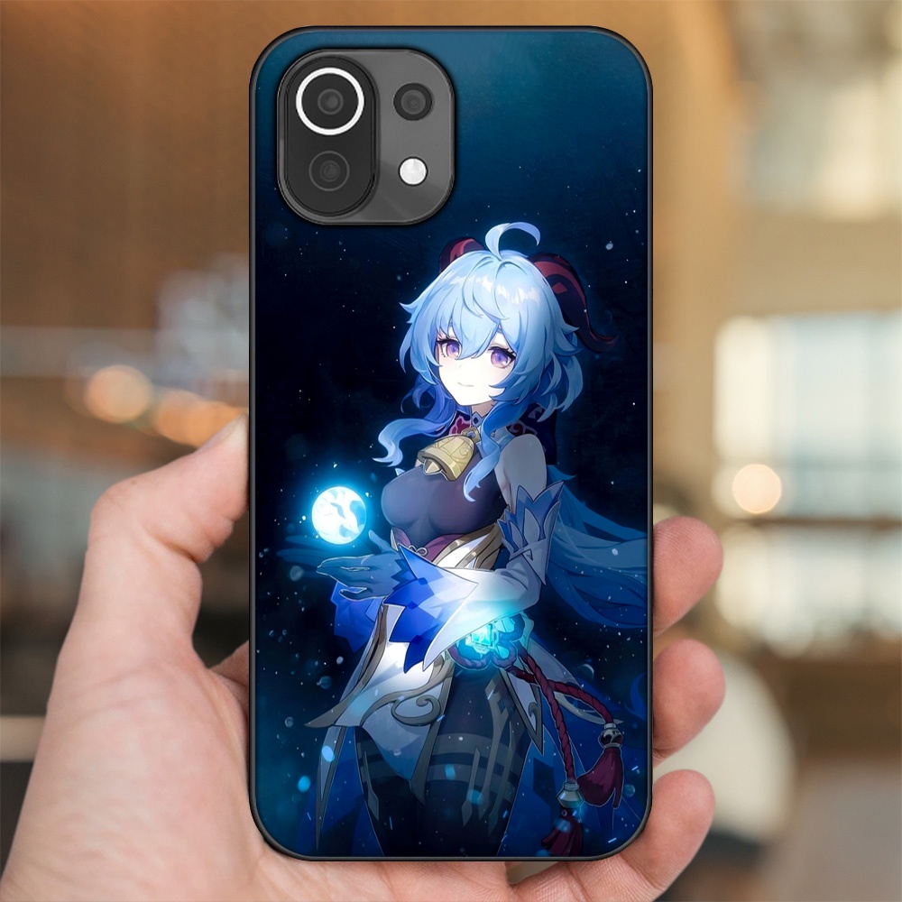 Ốp lưng Xiaomi Mi 11 Lite viền đen in hình Ganyu Genshin Impact