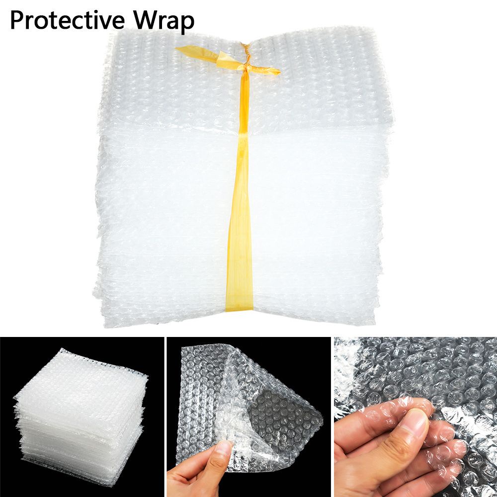 Set 50 Túi Bong Bóng PE Trong Suốt 5 Kích Cỡ Chống Sốc Dùng Bảo Vệ Đồ Dùng