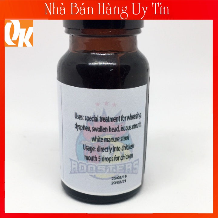 Hen Khẹc-Khò Khè Khó Thở-Miệng Nhớt Nhỏ Miệng Cho Gà Đá 10ml