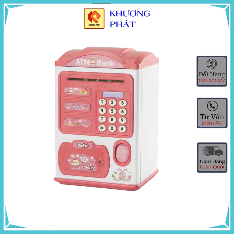 Két sắt mini thông minh cho bé HHT0005 tiết kiệm thay cho heo đất có vân tay cảm ứng, mật khẩu và có nhạc.