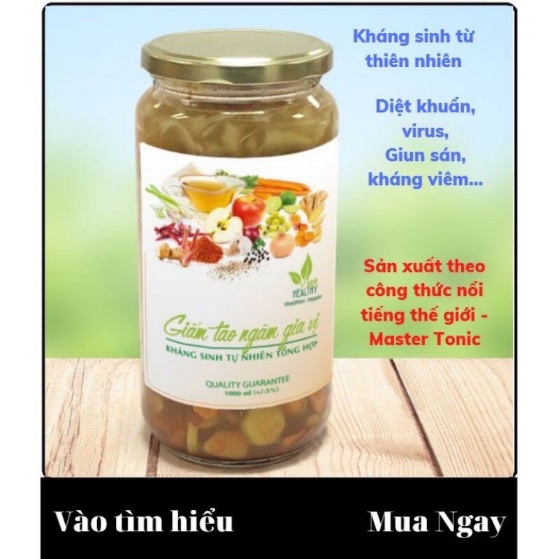 Giấm táo ngâm gia vị ( Kháng sinh tự nhiên tổng hợp ) giúp giảm độc tiêu viêm