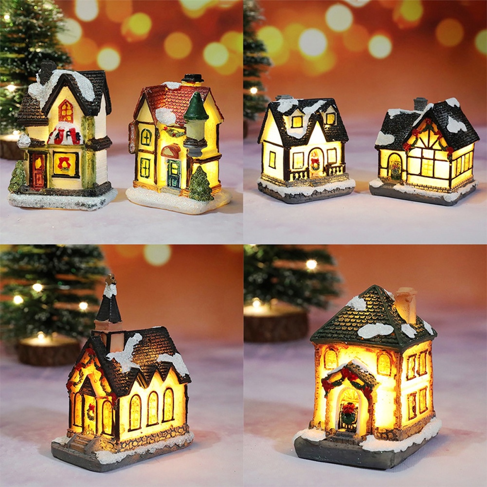 Ngôi nhà giáng sinh có đèn LED 2021 dùng trang trí nhà cửa