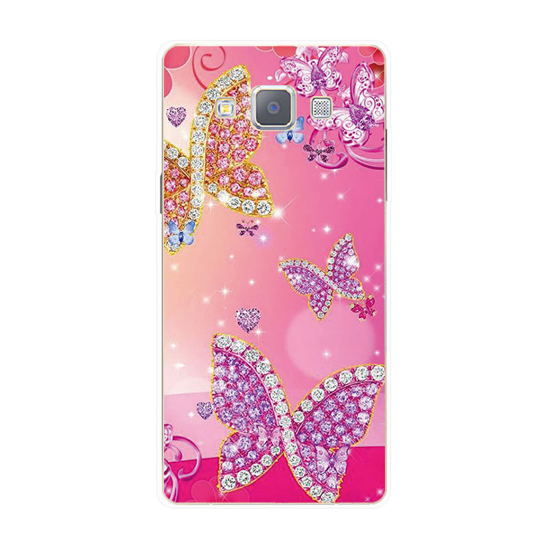 Samsung Galaxy J3 J5 J7 2015 2016 Soft TPU Silicone Phone Case Cover Diamond Butterfly