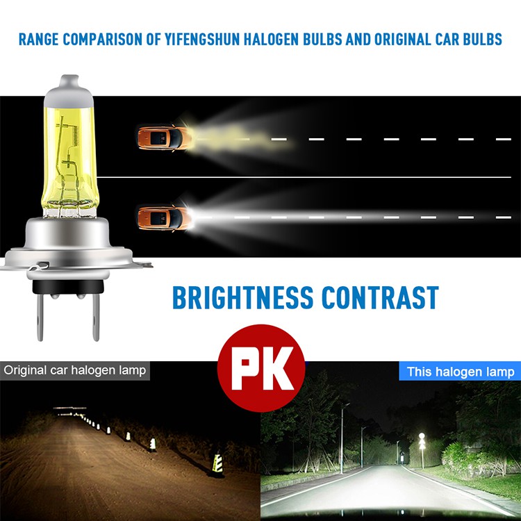 2 chiếc bóng đèn pha Halogen H1 H3 H4 H7 H8 H9 H11 HB3 HB4 55W 12V 3000K cho xe hơi  loại bóng đèn halogen