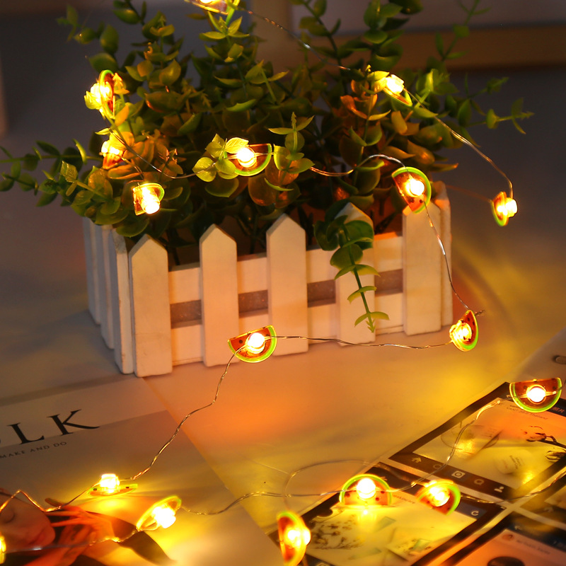 2M 20LED Flamingo Rainbow pineapple String Lights /Fairy Stars Shape LED Lamp for Hawaii Wedding Birthday Party Decoration