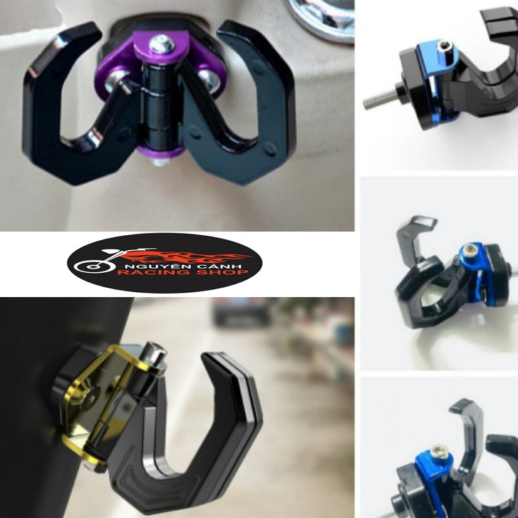 Móc treo đồ xe máy 2 móc xoay 180*
