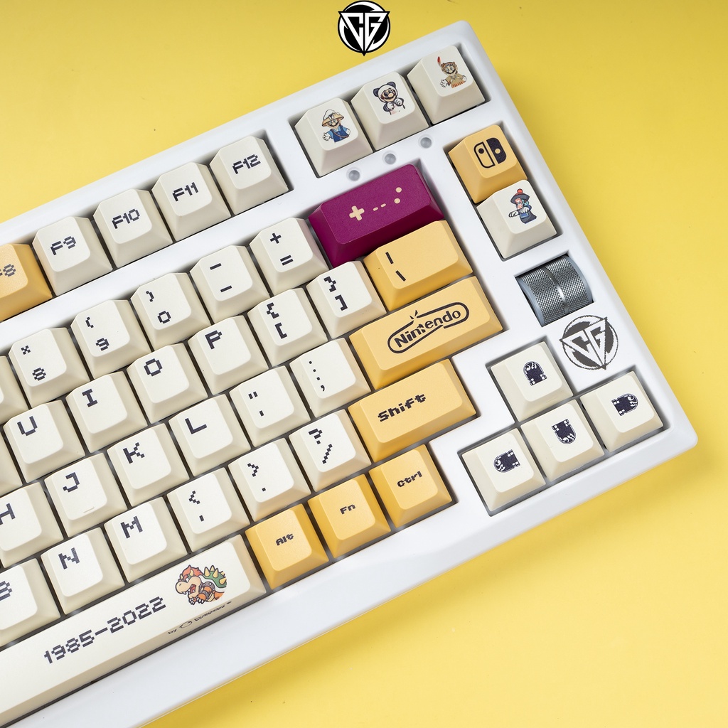 Keycap Mario Vàng 122 nút Nhựa PBT Profile Cherry