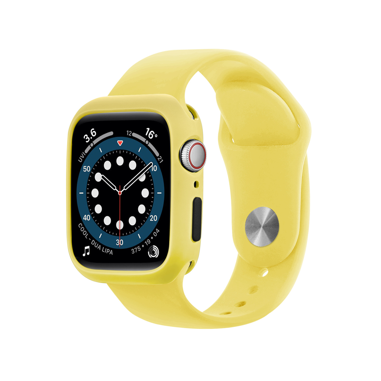 Ốp Lưng Silicone Khóa Kim Loại Cho Apple Watch Iwatch 1 2 3 4 5 6