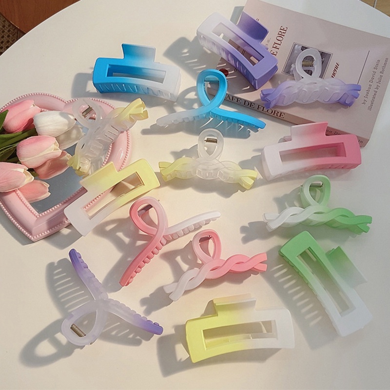 Kẹp Tóc Acrylic Màu Gradient Đơn Giản Thời Trang Hàn Quốc Dành Cho Nữ
