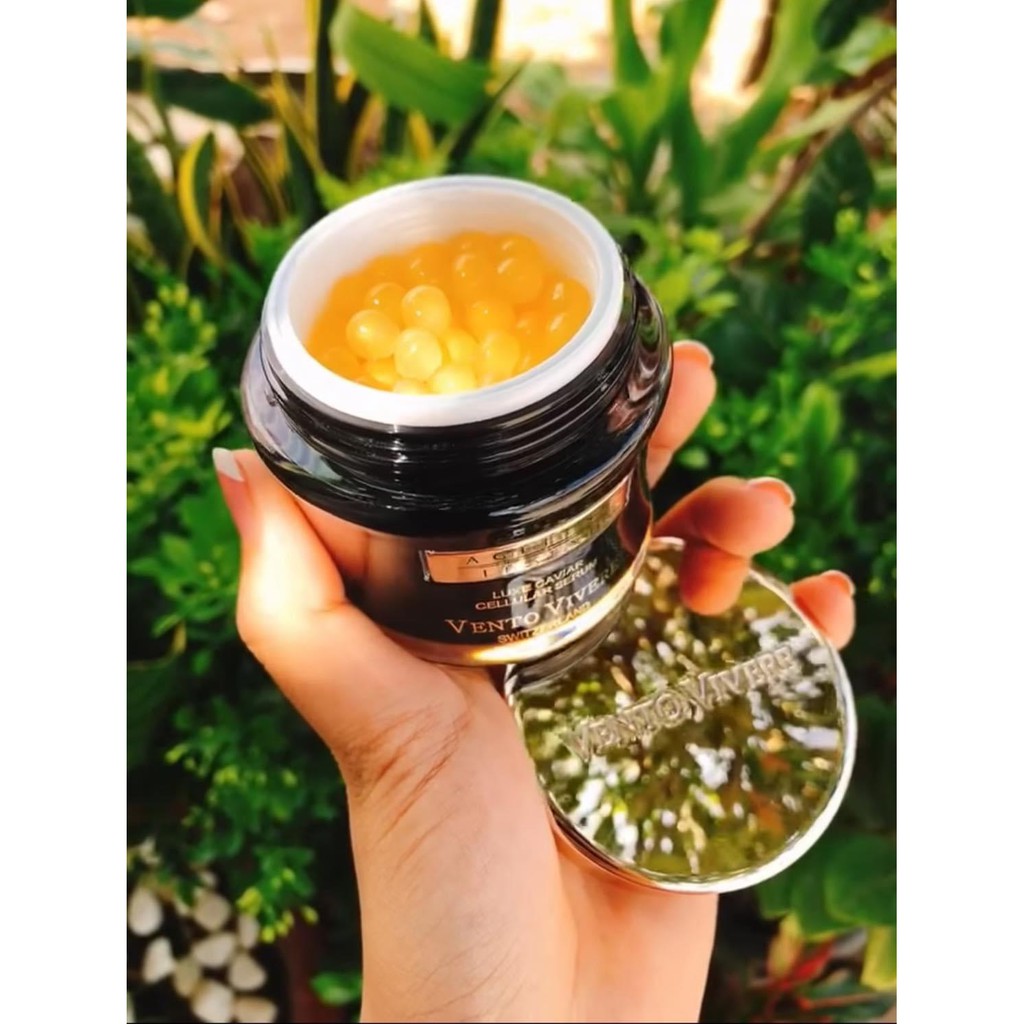 Kem Vento Trứng Cá Tầm Luxe Caviar Cellular hỗ trợ nâng cơ cho làn da, làm biến mất các vết chân chim ở mắt, miệng, trán