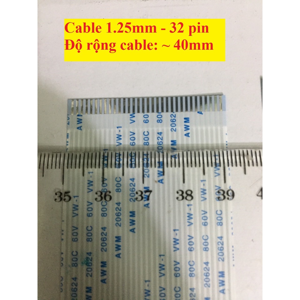 Cable FFC THUẬN  _1.25mm_Dài 20-25cm