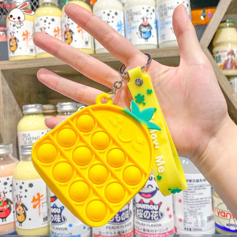 Móc khóa mini hình đồ chơi nhấn bong bóng giải tỏa căng thẳng cho người lớn trẻ em