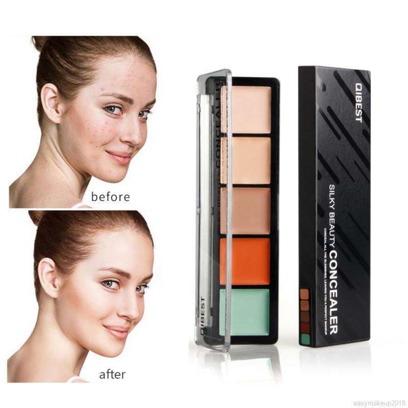 Bảng Kem Che Khuyết Điểm 5 Màu Qibest | BigBuy360 - bigbuy360.vn