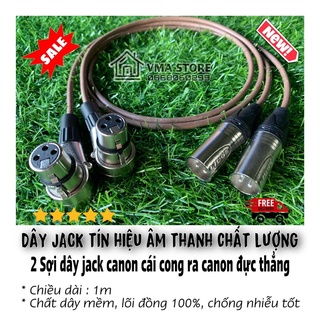 2 Sợi tín hiệu canon cái cong dài 1m / Dây tín hiệu âm thanh chuyên nghiệp || VMA STORE