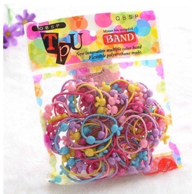 BỊCH 50 CHUN BUỘC TÓC CHO BÉ