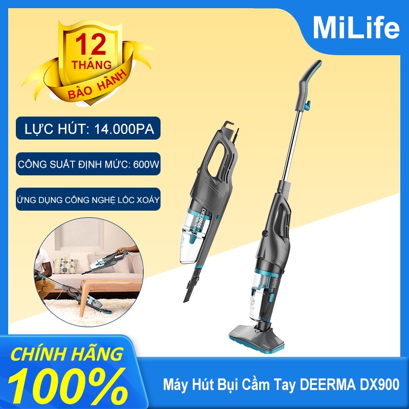 Máy hút bụi cầm tay Deerma DX900 công suất 600W thiết kế 3in1 - Bảo hành 12 tháng