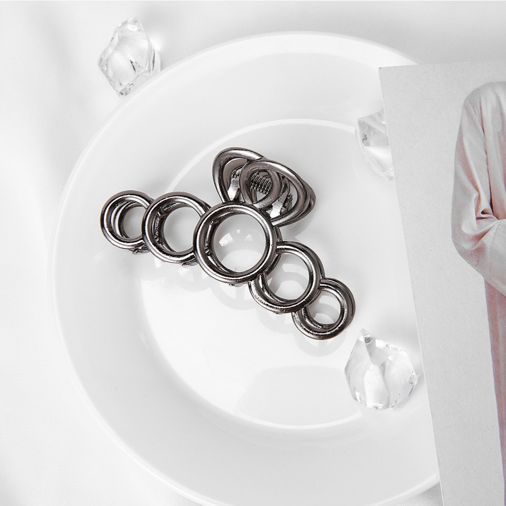 Kẹp tóc phối cái hình tròn rỗng thời trang nhiều màu tùy chọn dành cho nữ