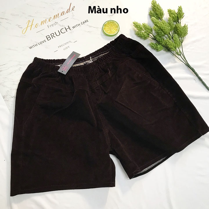 Quần đùi nữ freesize từ 42-48kg , quần short nữ chất nhung mềm - QG59