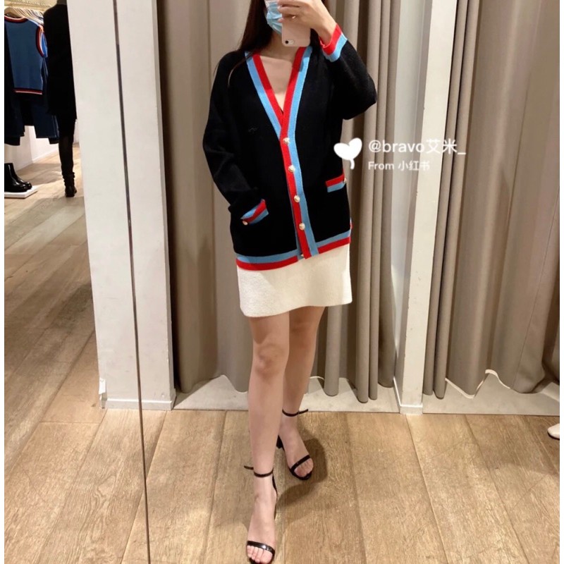 áo khoác cardigan cổ chữ V gucci