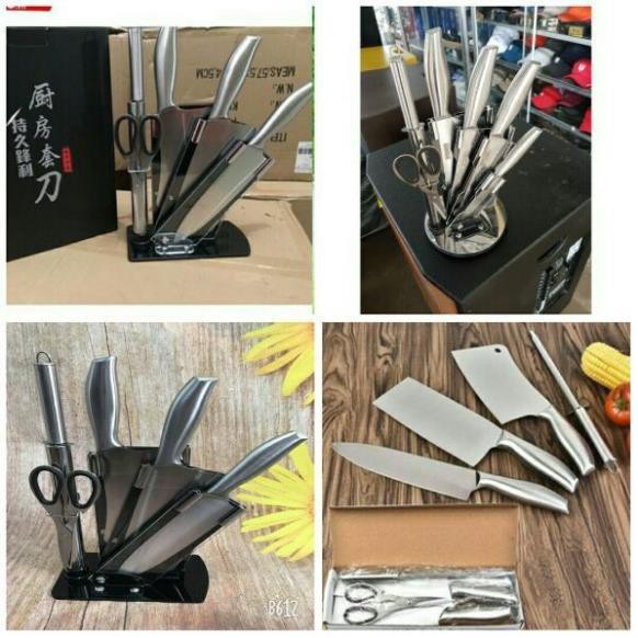 Bộ dao 6 món Nhật Bản, Bộ dao làm bếp cao cấp SEKI 6 món (Hàng nội địa Nhật Bản)