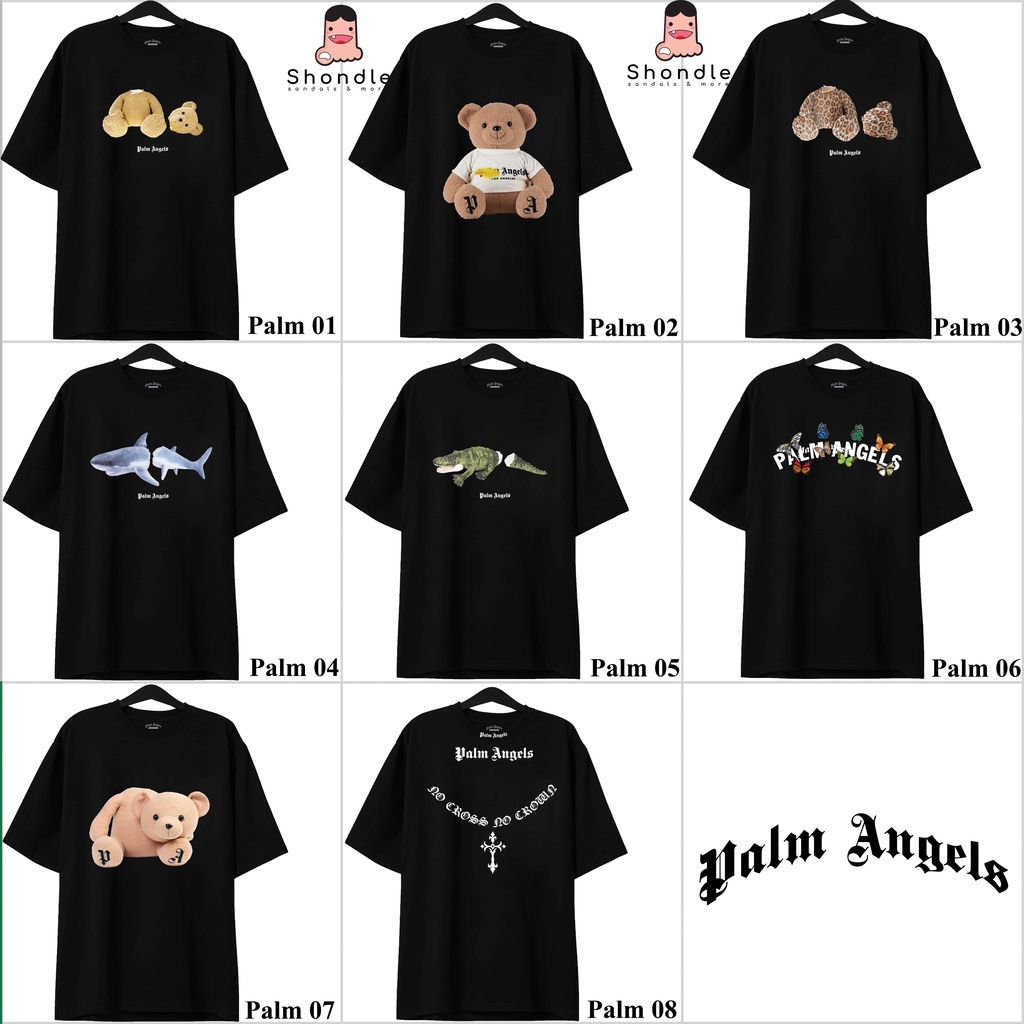Áo Thun Palm Angels Tay Lỡ Cotton Cao Cấp Unisex