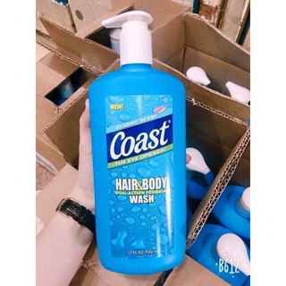 Sữa tắm gội cho nam Coast Hair & Body Wash 946ml
