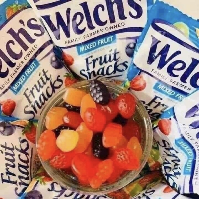 [Hộp 90 gói] Kẹo dẻo trái cây Welch's Fruit Snacks