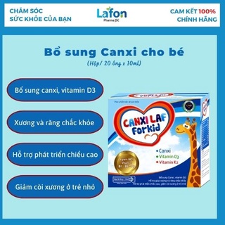 Bổ sung Canxi Phát triển chiều cao cho trẻ ❤️CHÍNH HÃNG👍 Giảm còi xương - Canxi Laf For Kid (20 ống)