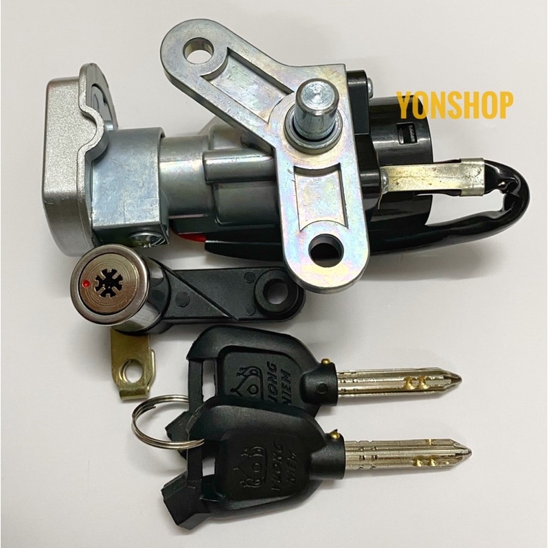 Bộ Ổ Khoá Xe Mio Utimo/ Mio Classico Chìa 8 Cạnh Chống Trộm Cao Cấp Chính Hãng VƯƠNG NIỆM