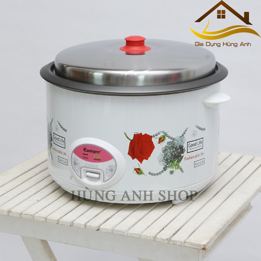 Nồi Cơm Điện Công Nghiệp Dung tích lớn Eastgem 10L, 13L - Chống Dính Tốt - Có Xưởng Hấp Tiện Dụng - Bảo Hành 12 Tháng