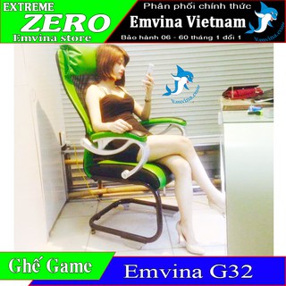 Ghế game Emvina G32 sử dụng Ghế ngồi máy tính Phòng net Game thủ Live stream Học tập Làm việc Văn phòng Lưng lưới Gaming