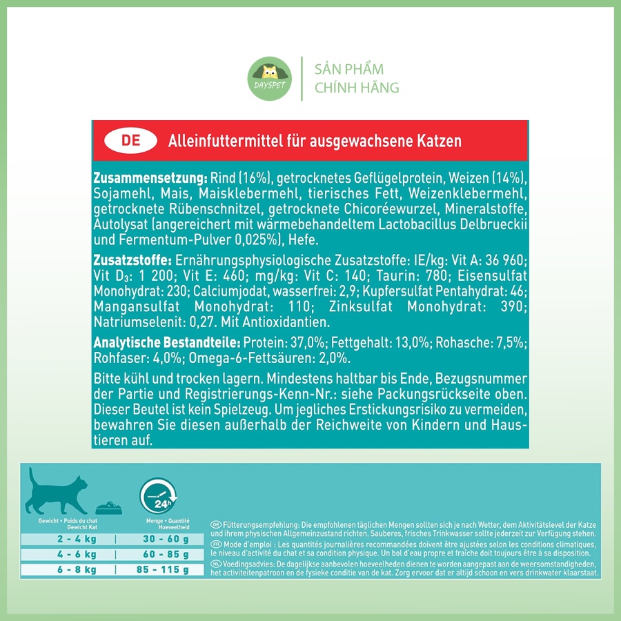 PURINA ONE Sterilcat thức ăn hạt khô cao cấp vị thịt bò cho mèo Dayspet