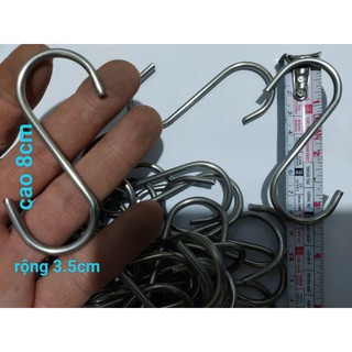 Móc inox chữ S, giá sỉ 100 cái