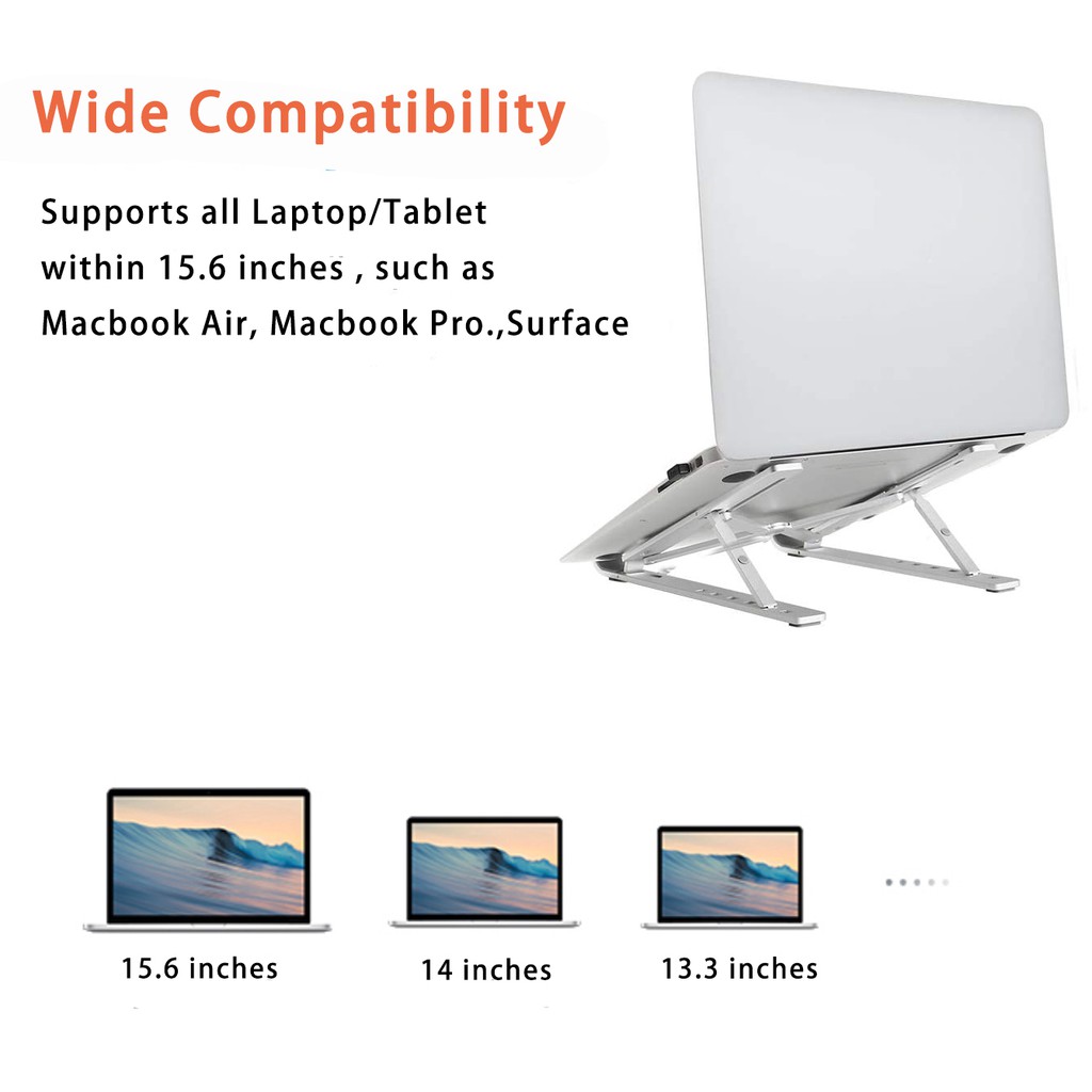 Giá đỡ laptop giá đỡ máy tính gấp gọn làm mát tiện lợi du lịch cho Macbook iPad Pro Thinkpad Matebook Pro