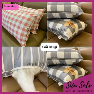 ❤️Đôi gối bông Muji kẻ sang chảnh - 1 đôi (Đ𝒊̀𝒏𝒉 𝑻𝒂̀𝒊 𝑮𝒊𝒂 𝑫𝒖̣𝒏𝒈)
