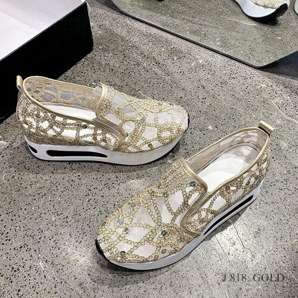 Giày Slip ON Nữ Nhập Khẩu Họa Tiết Thổ Cẩm ANE 818