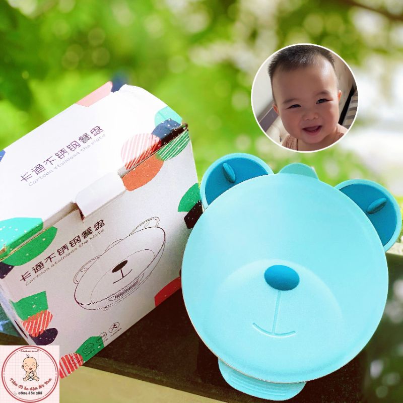 Bát Ăn Dặm Giữ Nhiệt Chống Đổ Có Nắp Đậy Dễ Thương