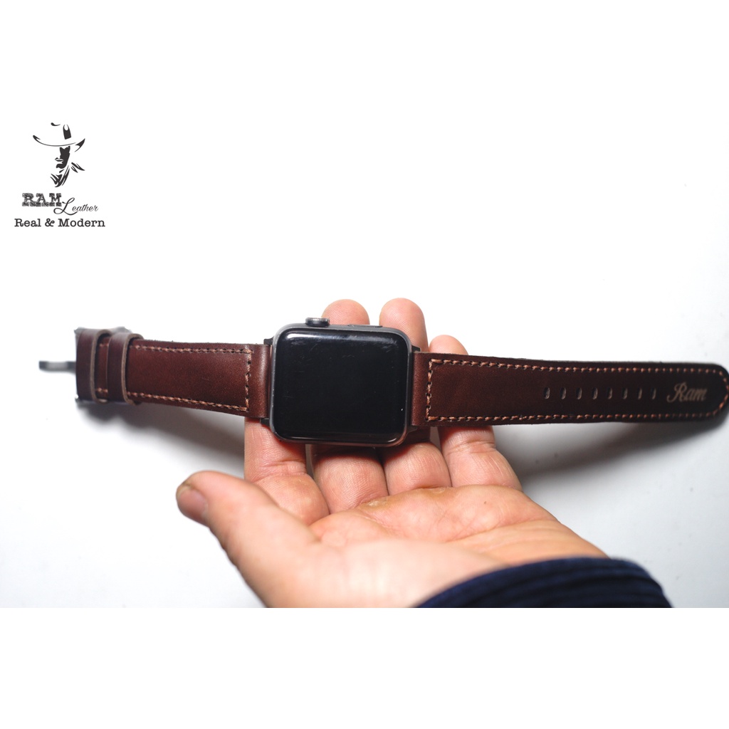 Dây đồng hồ RAM Leather vintage Apple Watch , iWatch , iphone Watch RAM Leather Classic 1981 vegtan da bò thật