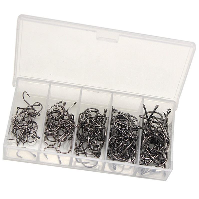 Hộp 150 cái lưỡi câu nhiều kích cỡ - hộp lưỡi câu 150c