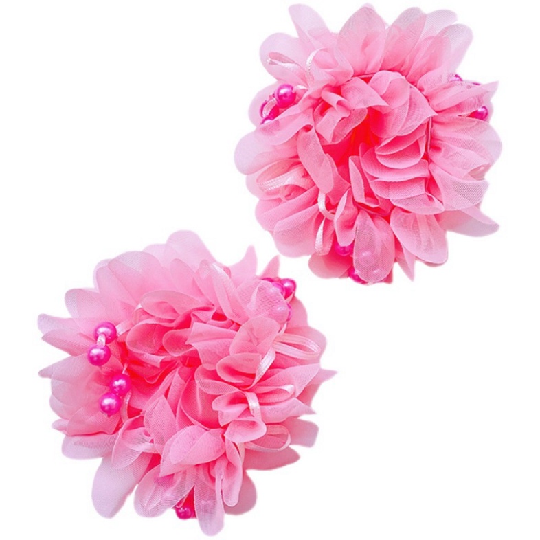 Set 2 Dây Chun Buộc Tóc Hai Bên Đính Hoa Cho Bé Xinh Xắn Dễ Thương - Dây Buộc Tóc